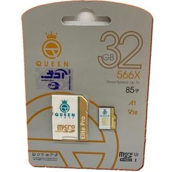 کارت حافظه Micro SD HC کوئین تک مدل Elite Pro A2 V30 کلاس 10 استاندارد UHS-I U3 سرعت 85MBps ظرفیت 32گیگابایت به همراه آداپتور SD و کارت خوان