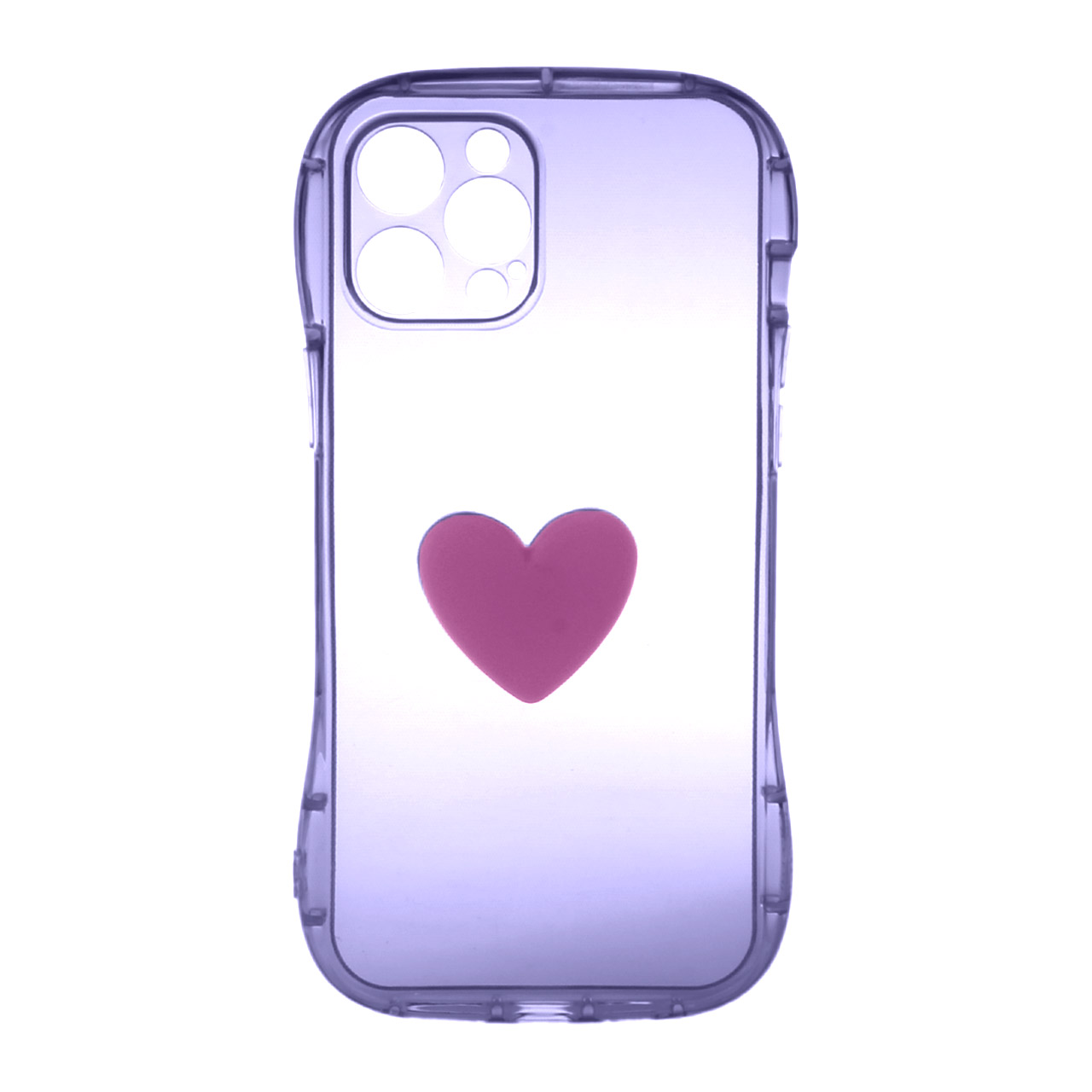 قاب گوشی iPhone 13 Pro Max آیفون طرح ژله ای شفاف بالشتی قلبی محافظ لنز دار