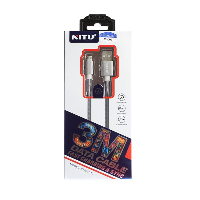 کابل USB به micro-usb نیتو NITU NT-UC40 نقره ای