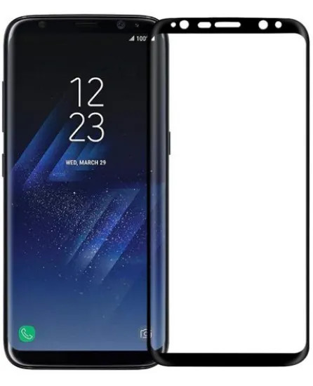 محافظ صفحه نمایش شیشه ای تمپرد مدل Full Cover مناسب برای گوشی موبایل سامسونگ Galaxy s8 - S9