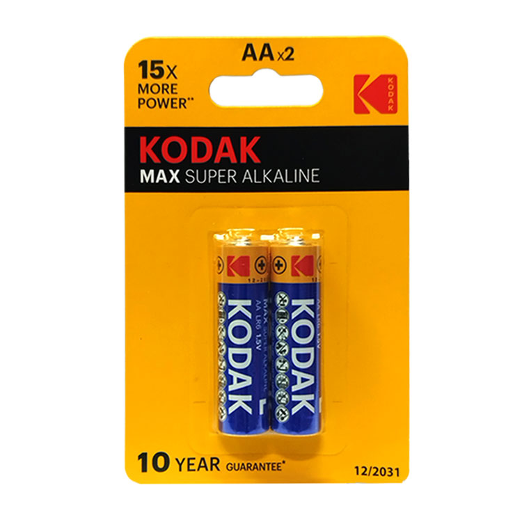 باتری قلمی KODAK مدل MAX SUPER ALKALINE کارتی 2 عددی