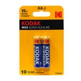 باتری قلمی KODAK مدل MAX SUPER ALKALINE کارتی 2 عددی