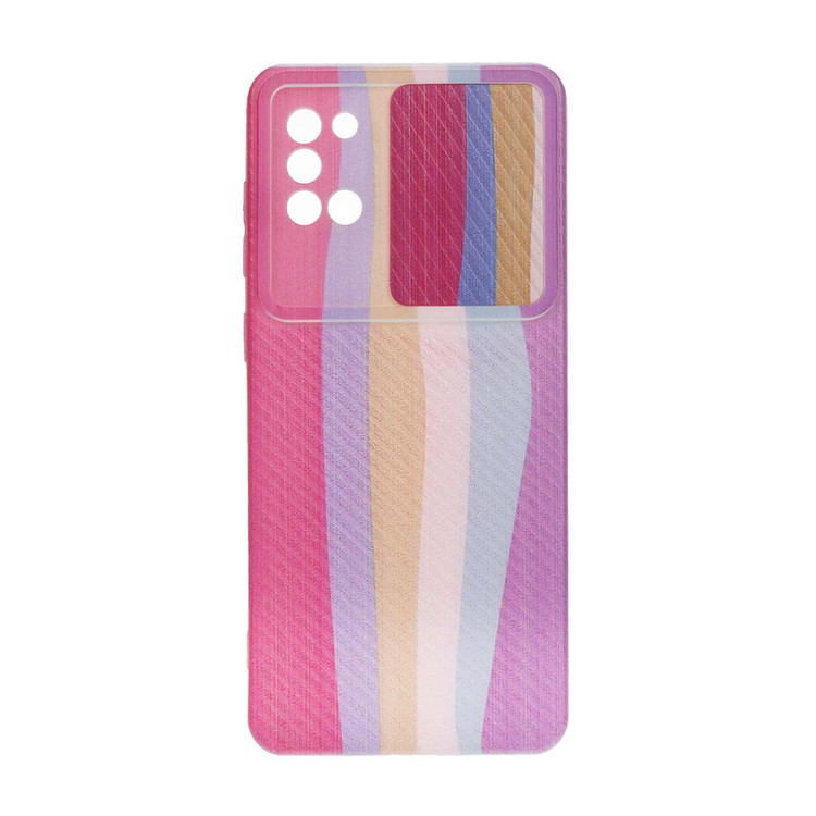 قاب کشویی کبریتی محافظ لنز دار رنگین کمانی Samsung A31