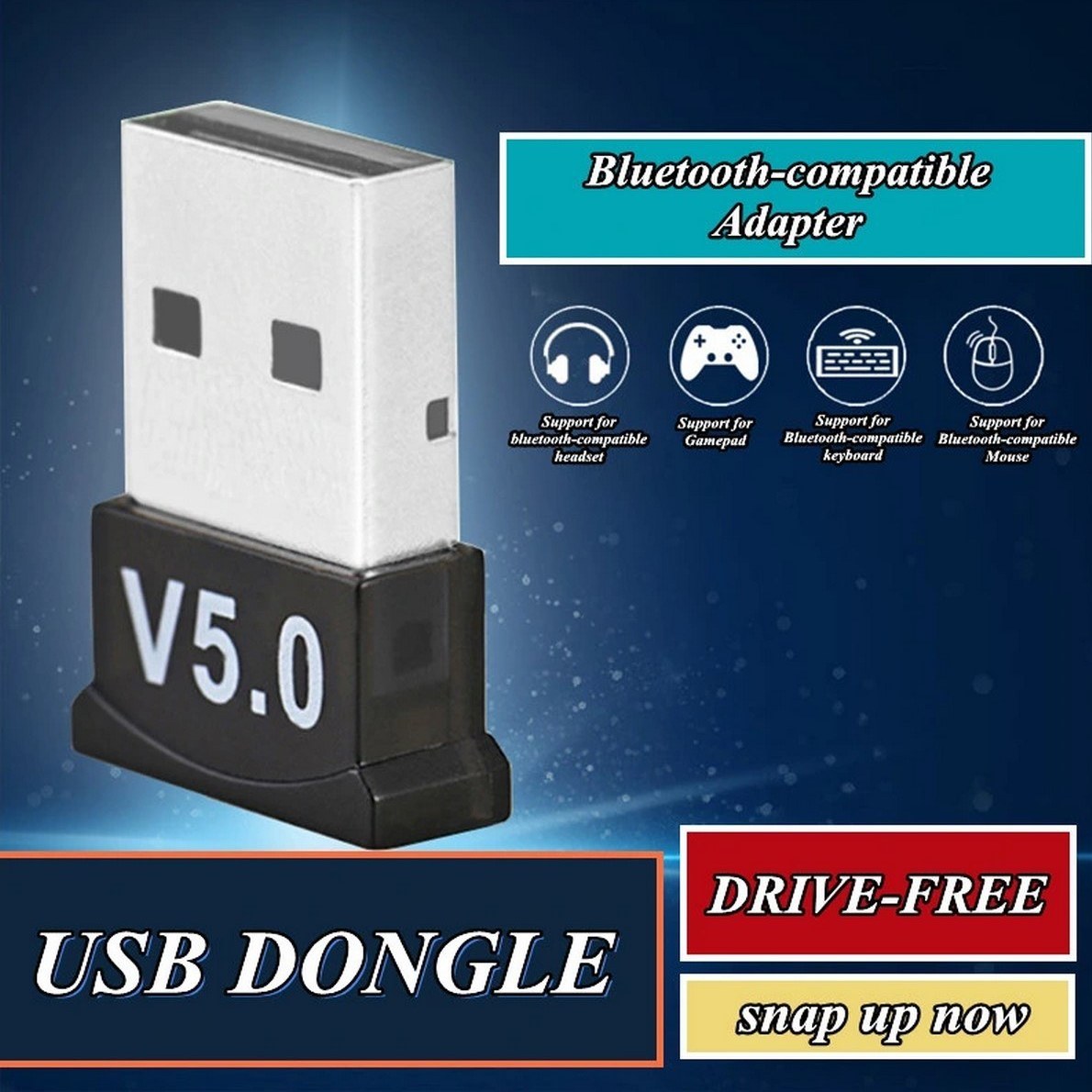 USB Bluetooth Dongle V5.0