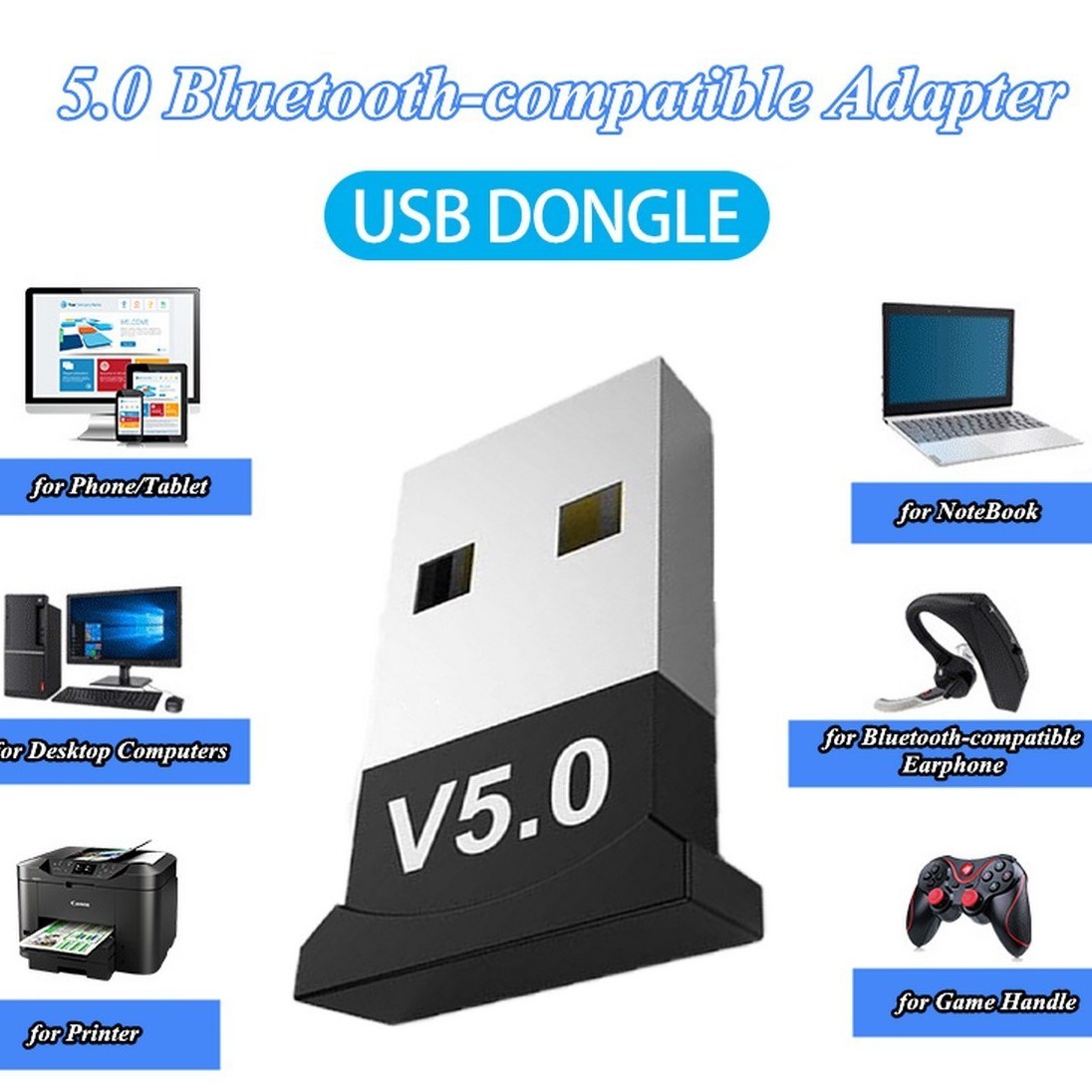 USB Bluetooth Dongle V5.0