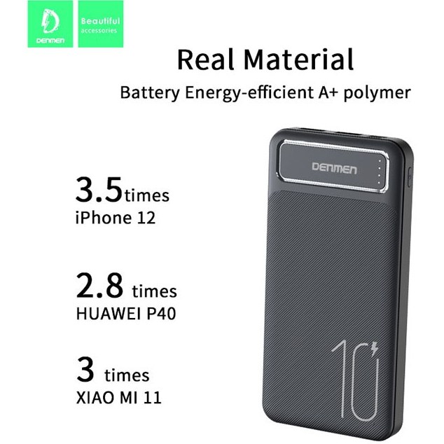 پاوربانک اورجینال DENMEN DP09 10000mah