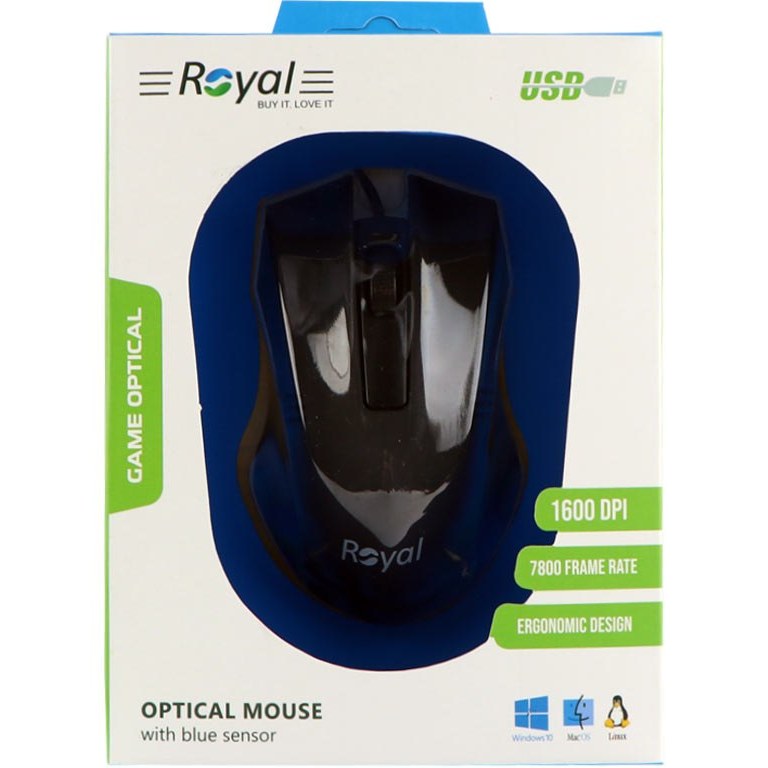 Royal R-M754 Black wired mouse