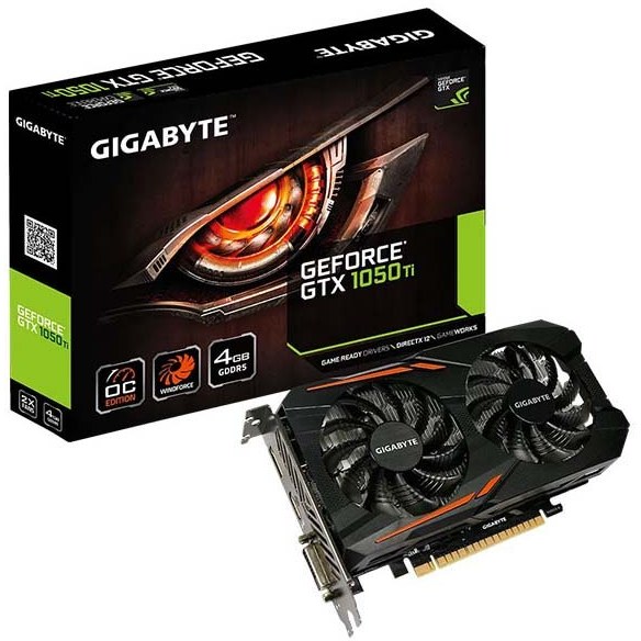 GV-N105TWF2OC-4GD GTX 1050 Ti Windforce OC 4G Graphics Card