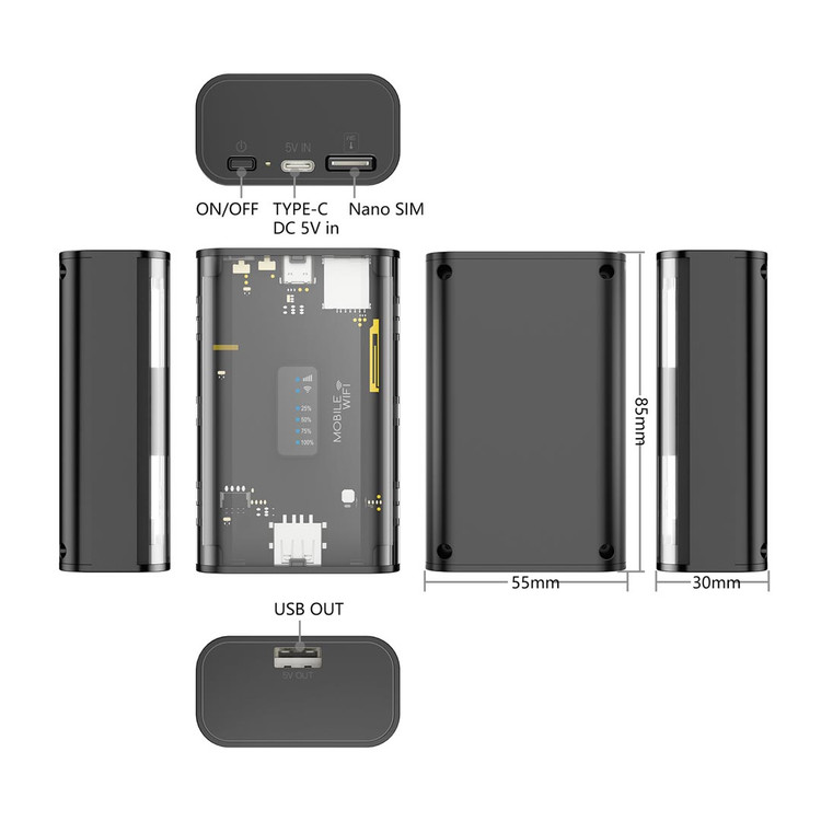 مودم همراه 4G LTE نزتک پاوربانک دار مدل NZT-99G
