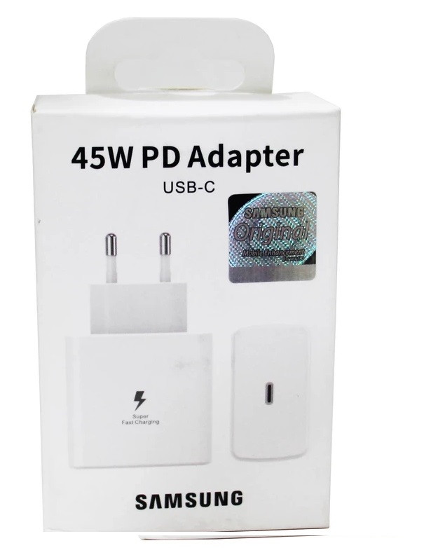شارژر سامسونگ 45 وات اصل سفید