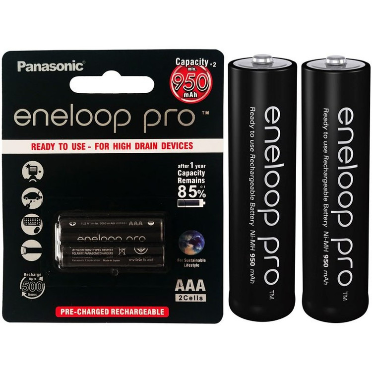 باتری نیم قلمی قابل شارژ پاناسونیک مدل Eneloop Pro - بسته 2 عددی