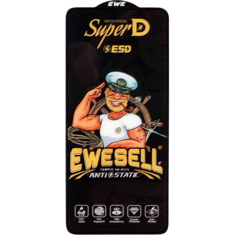 محافظ صفحه نمایش شیشه ای Full Cover Super D Esd Ewesell مدل //Samsung A71 / A72 / A73 / M51 / M52 / M53 / M54 / M62 / Note 12 Pro 5G / Note 12 Pro Plus / Poco X5 Pro / Poco F5