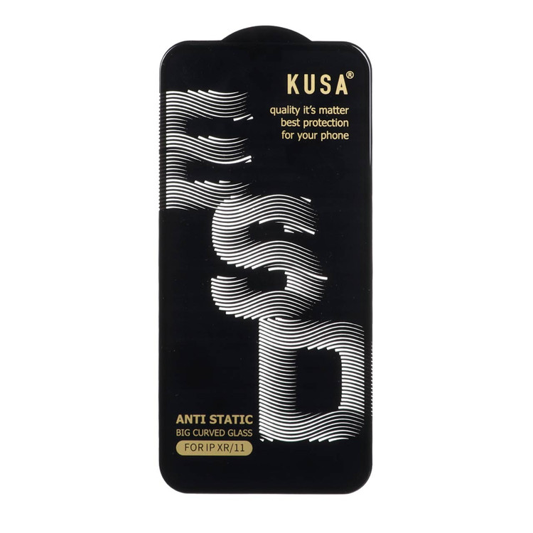 محافظ صفحه نمایش شیشه ای Full Cover Kusa Anti Static ESD مدل Apple iPhone 11 / iPhone XR