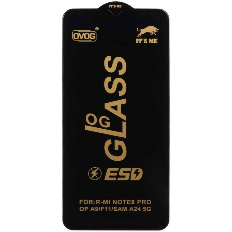 محافظ صفحه نمایش شیشه ای درجه یک Xiaomi Poco X3 / Poco X3 Pro / Redmi Note 9S / Redmi Note 9 Pro / Redmi Note 9 Pro Max / Poco F5 Pro / Mi 12T / Mi 12T Pro / Mi 11T / Mi 11T Pro / Mi 10T / Mi 10T Pro / Samsung M54 / F54 - Full Cover OG - ESD OVOG