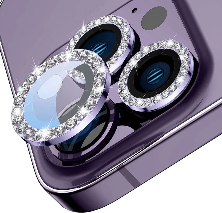 محافظ لنز رینگی نگین دار سوارسکی Apple iPhone 15 Pro Max / 14 Pro Max / 14 Pro