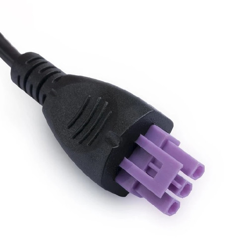 آداپتور پرینتر اچ پی 32 ولت 1560 میلی آمپر سوکت 3 پین بنفشHP 32v/1560ma طول سیم بالای یک متر