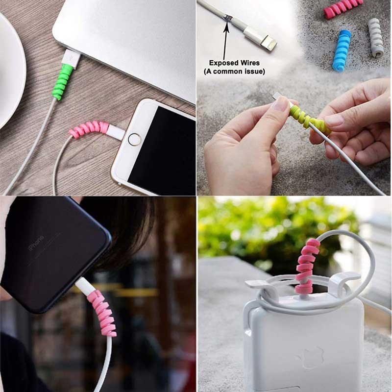 محافظ کابل سیلیکونی فنری 4 تایی PROTECTOR