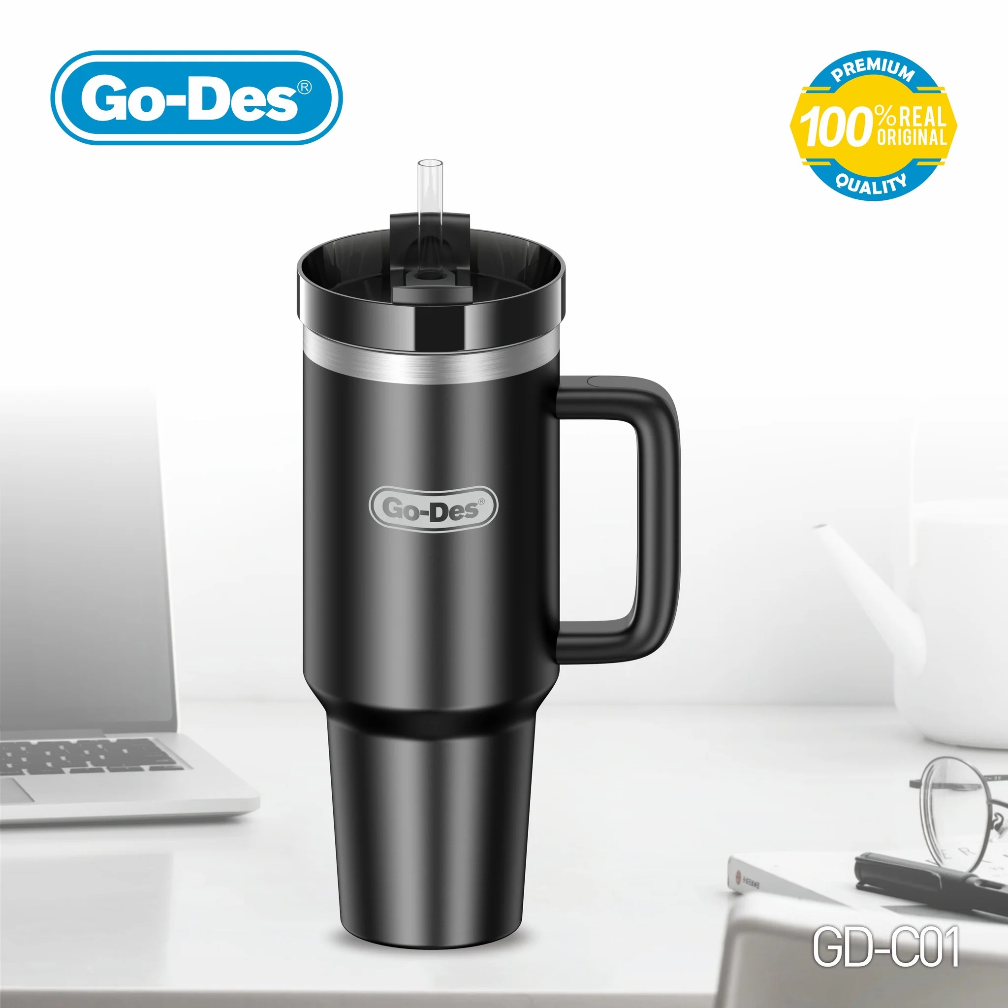 Go-Des 1200ml Car Insulated Cup 5-Layer Vacuum Thermal Bottle