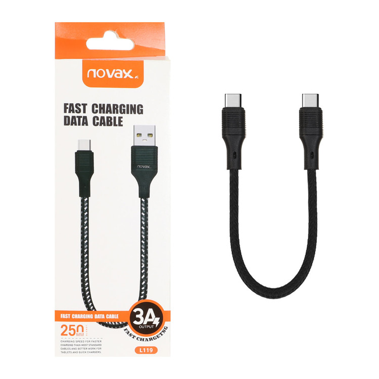 کابل شارژ فست پاوربانک Novax Type-C to Type-C مدل L119