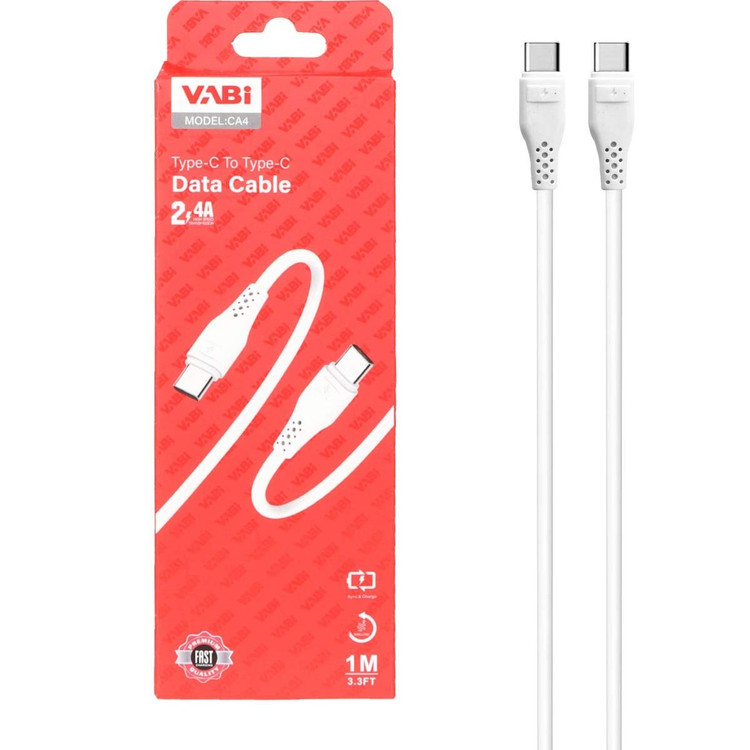 کابل تایپ سی به تایپ سی (Type-C To Type-C) وابی (VABi) طول 1 متر مدل CA4