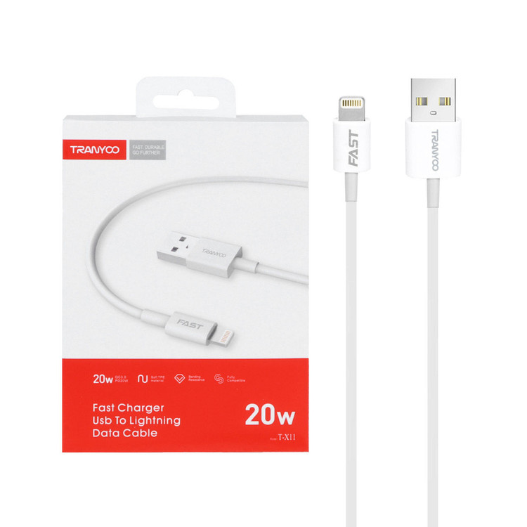 کابل تبدیل USB-C به لایتنینگ ترانیو مدل X11 طول 1.20 متر