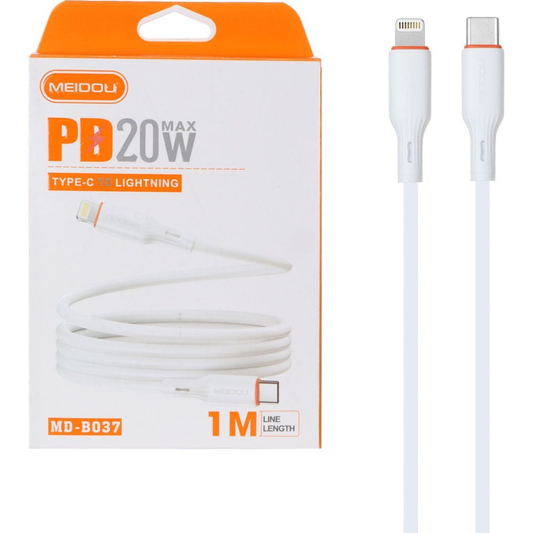 کابل شارژ فست و Meidou Type-C To Lightning PD مدل MD-B037 20W