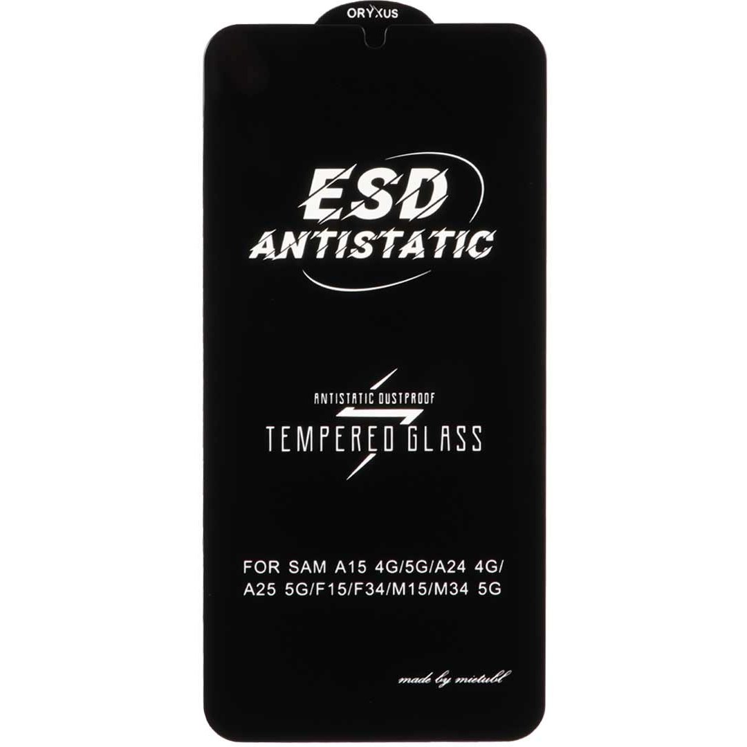 محافظ صفحه نمایش شیشه ای ESD-Anti Static ORYXUS مدل Samsung A15 / A25 / A24 / M34 / F34