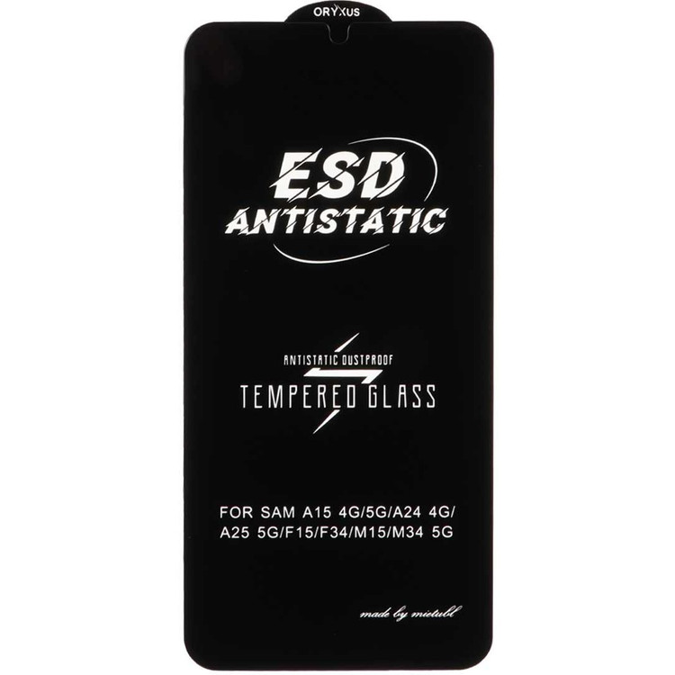 محافظ صفحه نمایش شیشه ای ESD-Anti Static ORYXUS مدل Samsung A15 / A25 / A24 / M34 / F34
