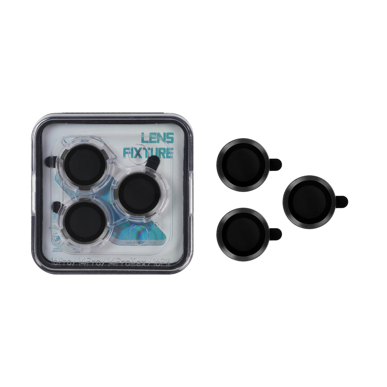 محافظ لنز رینگی اورجینال Lens Fixture شابلون دار Apple iPhone 16 Pro Max / iPhone 16 Pro / Apple iPhone 14 Pro Max / iPhone 14 Pro