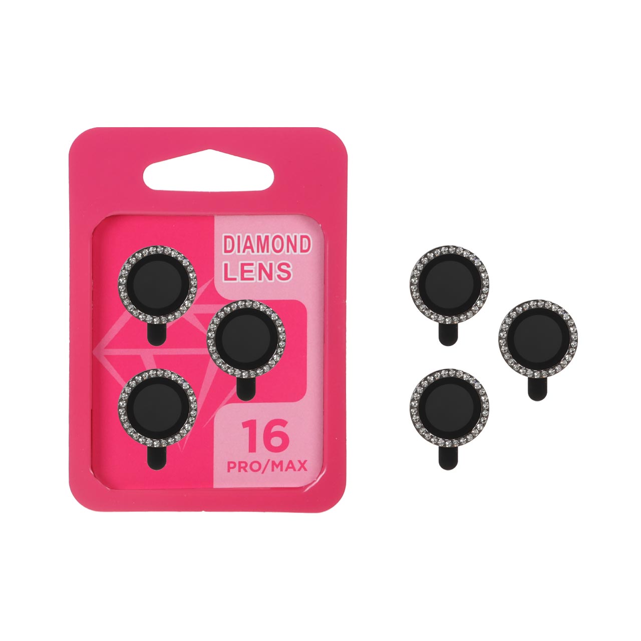 محافظ لنز رینگی اورجینال نگین دار Apple iPhone 16 Pro / 16 Pro Max