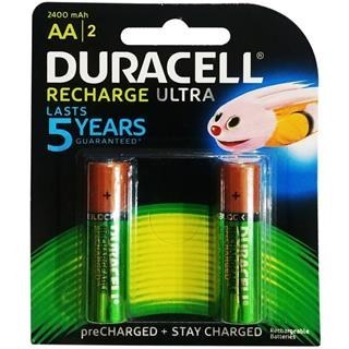 باتری دوتایی قلمی شارژی Duracell Recharge Ultra 1.2V AA 2400mAh