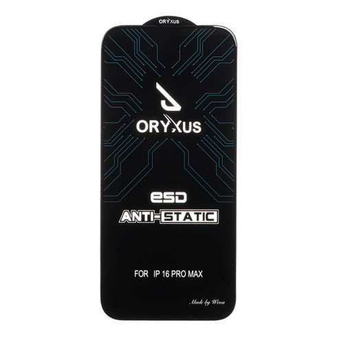 خریدمحافظ صفحه نمایش شیشه ای ESD-Anti Static ORYXUS مدل Apple iPhone 16 Pro Max