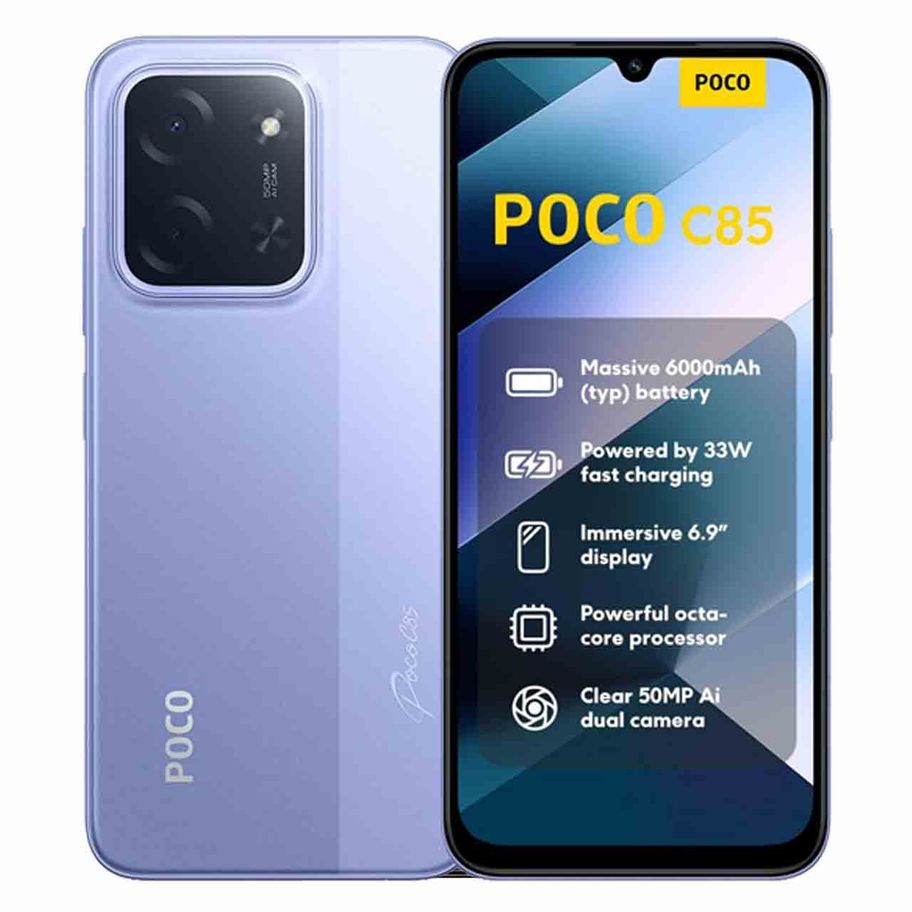 گوشی موبایل پوکو مدل C85 4G دو سیم کارت ظرفیت 128 گیگابایت رم 6 گیگابایت