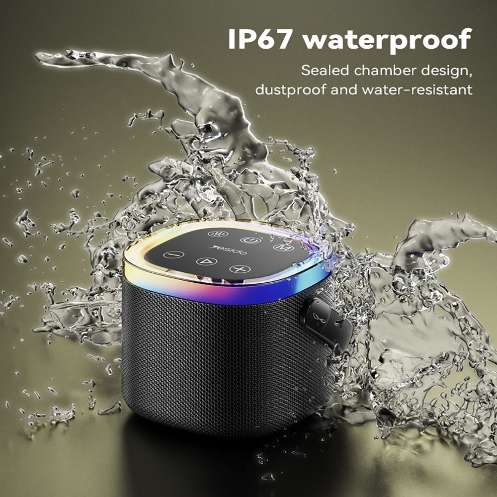 اسپیکر بلوتوثی شارژی Yesido مدل YSW25 ، دارای درگاه AUX، نورپردازی RGB