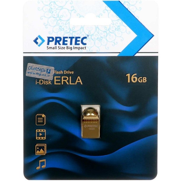فلش مموری فلزی برند Pretec اورجینال Erla USB 2.0 ظرفیت 16GB