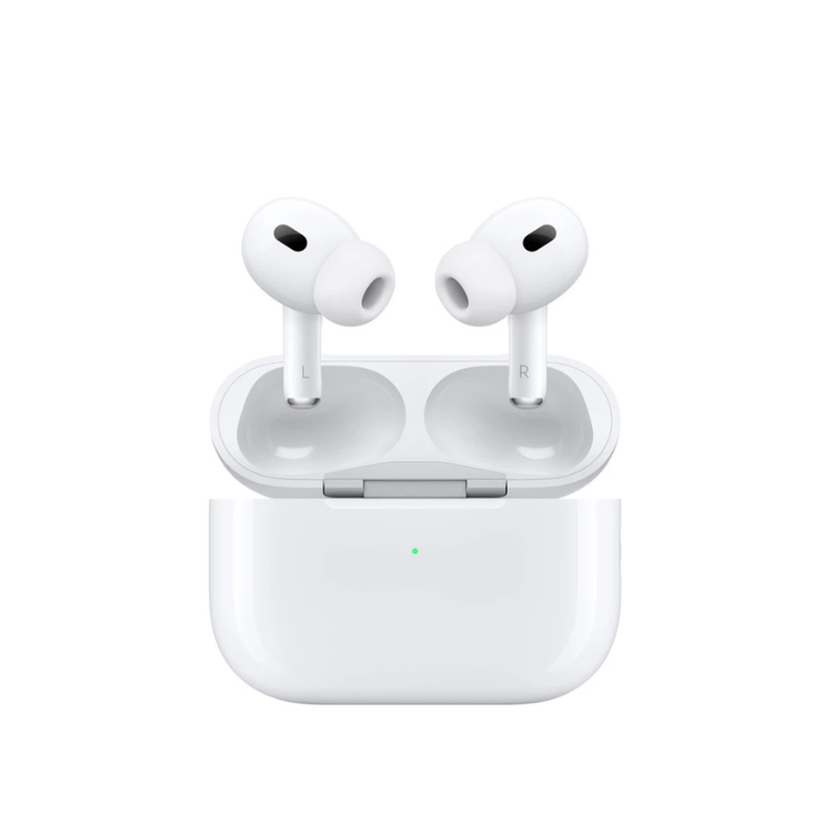 هدفون بلوتوثی اپل مدل AirPods Pro 2nd Generation با نویز کنسلینگ فعال (ANC)، نویز کنسلینگ میکروفون (ENC)، درگاه شارژ USB Type-C، با قابلیت شارژ بیسیم، دارای میکروفون دوگانه از نوع Beamforming، مقاومت در برابر رطوبت و عرق