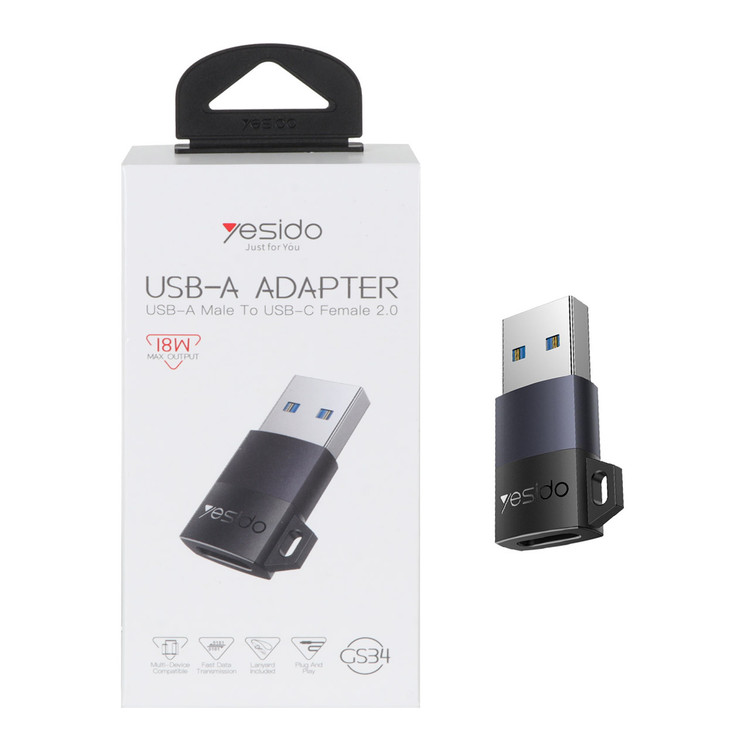 تبدیل Yesido USB To Type-C مدل GS34 18W