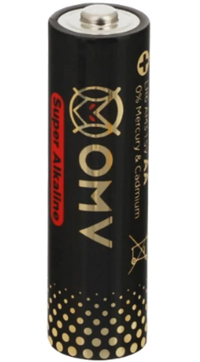 باتری قلمی سوپر آلکالاین او ام وی مدل OMV LR6 Super Alkaline بسته 2 عددی