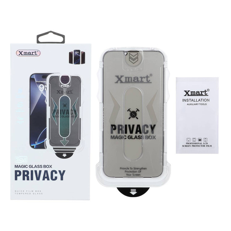 محافظ صفحه نمایش شیشه ای اورجینال XMART Privacy - Magic Glass Box مدل Apple iPhone 13 Pro Max / iPhone 14 Plus