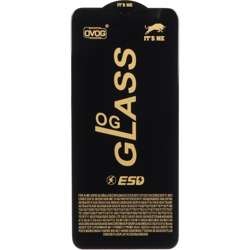 محافظ صفحه نمایش شیشه ای درجه یک Samsung A12 /A02 / A02S/ A03 / A03S / A03 CORE / A04 / A04S / A04E / A13 / A23 / A32 5G / M02 / M02S / M04 / M12 / M13 / M23 / M32 5G / M33 5G / F12 / F13 / F23 - Full Cover OG - ESD OVOG