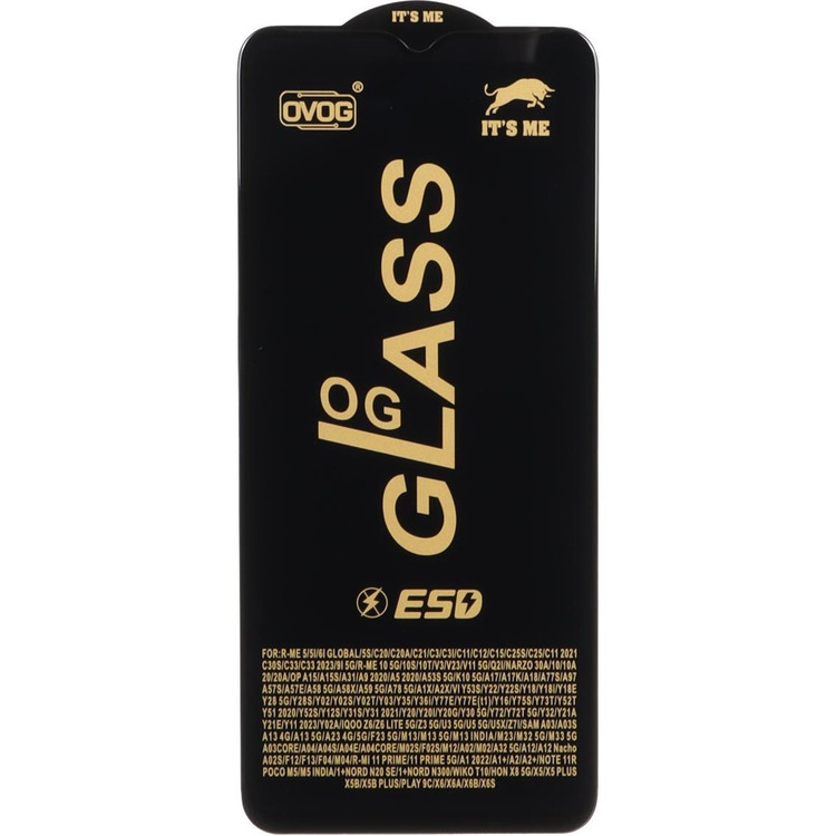 محافظ صفحه نمایش شیشه ای درجه یک Samsung A12 /A02 / A02S/ A03 / A03S / A03 CORE / A04 / A04S / A04E / A13 / A23 / A32 5G / M02 / M02S / M04 / M12 / M13 / M23 / M32 5G / M33 5G / F12 / F13 / F23 - Full Cover OG - ESD OVOG