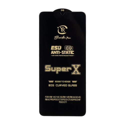 محافظ صفحه نمایش آنتی استاتیک Xiaomi Redmi 14C / Poco C75 / Poco C71 / Redmi A5 / Redmi A3 Pro / Redmi A4 - Full Cover Super X