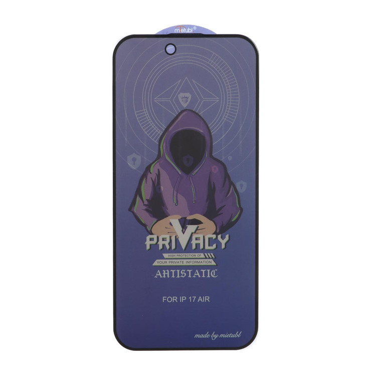 محافظ صفحه نمایش شیشه ای Full Cover Mietubl Anti Static Privacy مدل Apple iPhone 17 Air