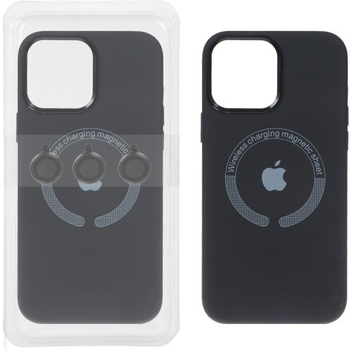 قاب سیلیکونی اورجینال Magsafe با ست محافظ لنز رینگی Apple iPhone 13 Pro Max