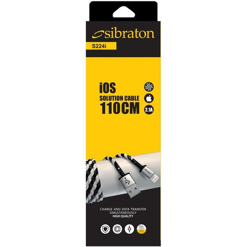 کابل تبدیل USB به لایتنینگ سیبراتون مدل S224i طول 1.1 متر