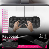کیبورد تسکو مدل TK8041 با سیم