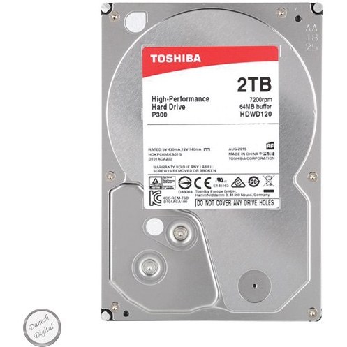 Toshiba P300 7200Rpm 64MB Buffer SATA3 HDD - 2TB