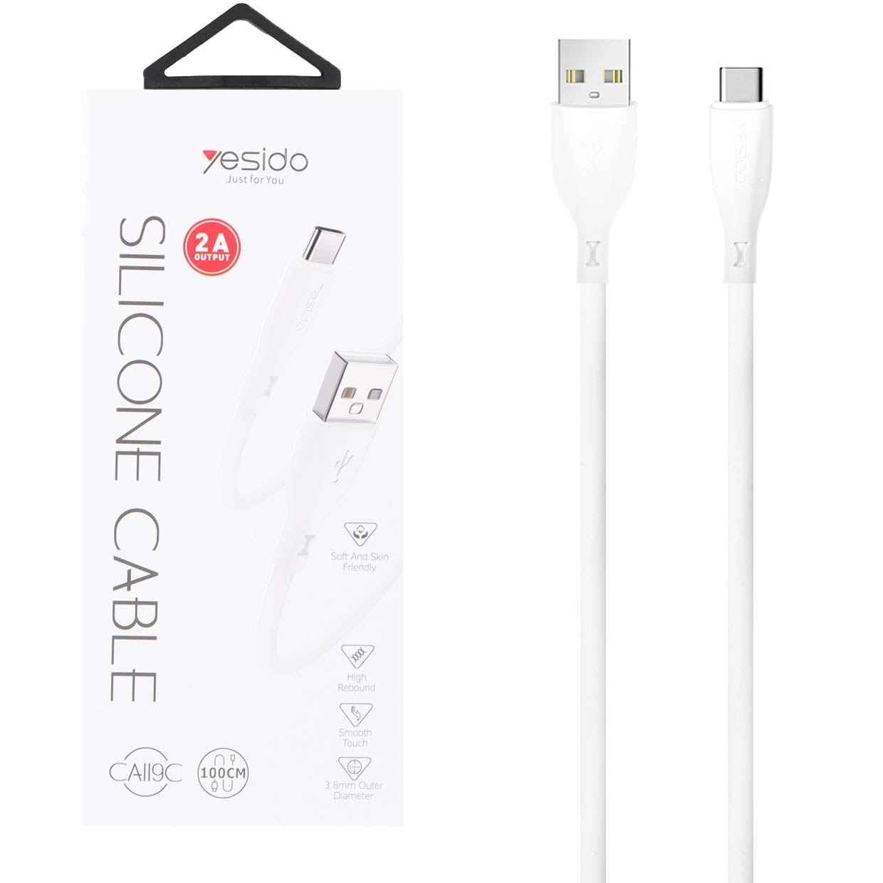 کابل تبدیل USB به USB-C یسیدو مدل CA119 طول 1 متر