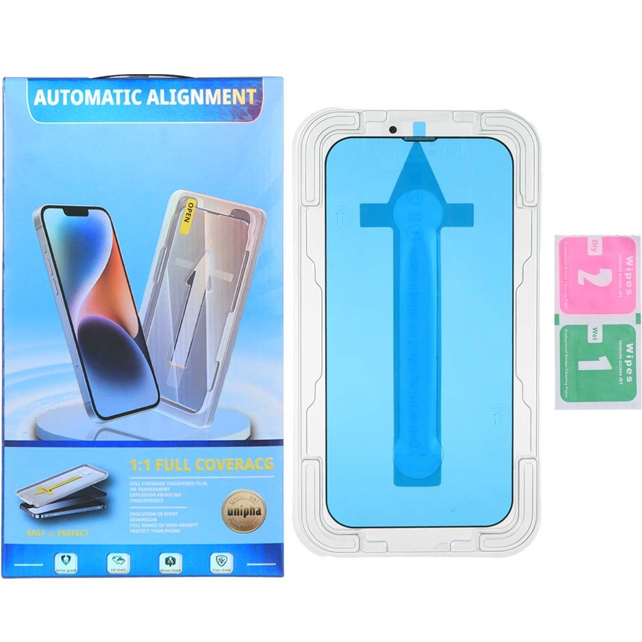 محافظ صفحه نمایش شیشه ای Unipha - Magic Glass Box مدل Apple iPhone 13 Pro Max / iPhone 14 Plus