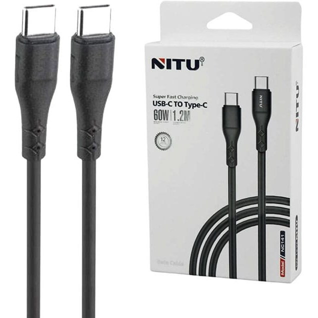 کابل شارژ فست 1.2 متری نیتو Type-C to Type-C مدل NC141